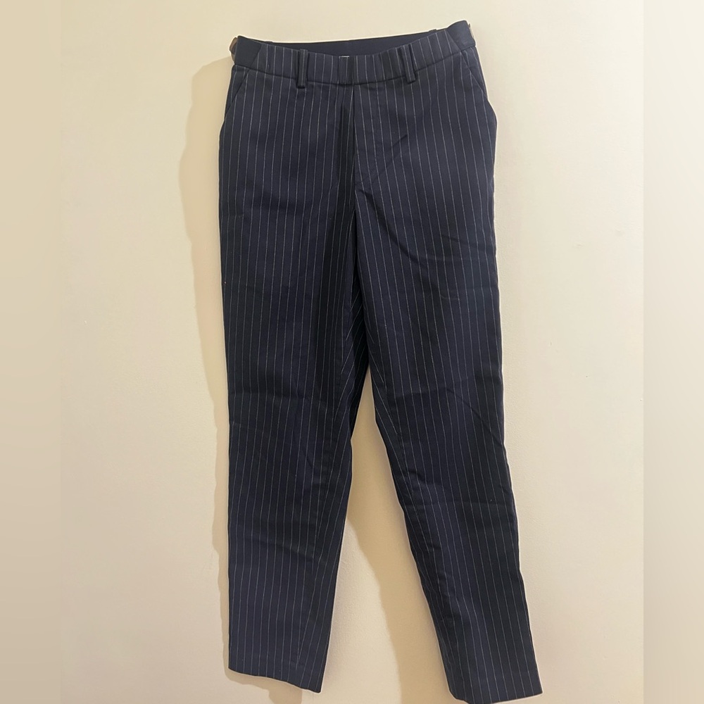 Uniqlo Women's Navy Pinstripe Pants